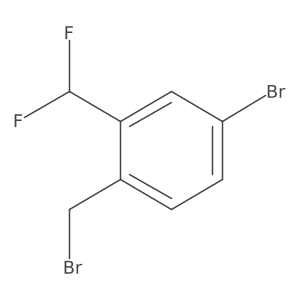 4-Bromo-2-(difluoromethyl)benzyl bromide结构式