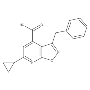 3-Benzyl-6-cyclopropylisoxazolo[5,4-b]pyridine-4-carboxylic acid Structure