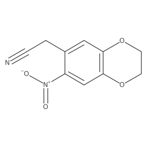 (7-Nitro-2,3-dihydro-1,4-benzodioxin-6-yl)acetonitrile结构式