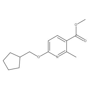 Methyl 6-(cyclopentylmethoxy)-2-methylnicotinate结构式