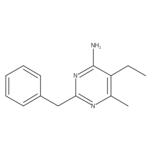 2-Benzyl-5-ethyl-6-methylpyrimidin-4-amine结构式