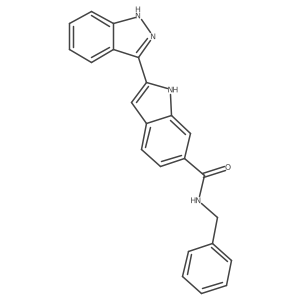 N-benzyl-2-(1H-indazol-3-yl)-1H-indole-6-carboxamide Structure