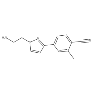 4-(1-(2-aminoethyl)-1H-pyrazol-3-yl)-2-methylbenzonitrile Structure