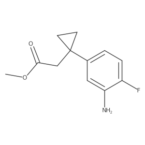 Methyl [1-(3-amino-4-fluorophenyl)cyclopropyl]acetate Structure