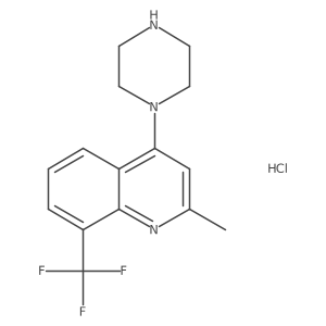 2-Methyl-4-(piperazin-1-yl)-8-(trifluoromethyl)quinoline hydrochloride结构式