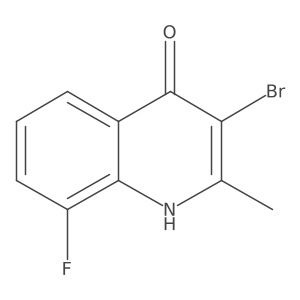 3-Bromo-8-fluoro-4-hydroxy-2-methylquinoline Structure