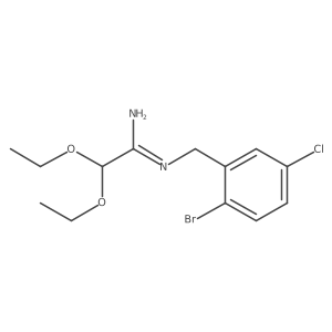 N-(2-bromo-5-chlorobenzyl)-2,2-diethoxyacetamidine结构式