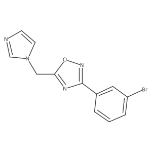 3-(3-bromophenyl)-5-[(1H-imidazol-1-yl)methyl]-1,2,4-oxadiazole结构式