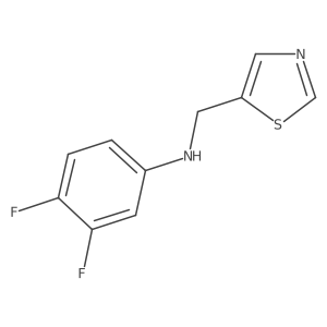 3,4-Difluoro-N-(thiazol-5-ylmethyl)aniline结构式