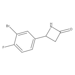 4-(3-Bromo-4-fluorophenyl)azetidin-2-one结构式