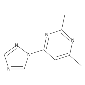 2,4-dimethyl-6-(1H-1,2,4-triazol-1-yl)pyrimidine结构式