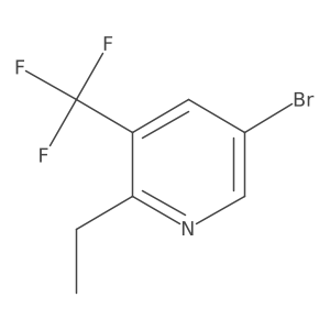 5-Bromo-2-ethyl-3-(trifluoromethyl)pyridine结构式