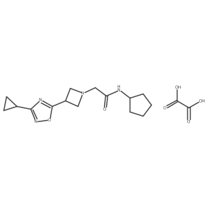N-cyclopentyl-2-(3-(3-cyclopropyl-1,2,4-oxadiazol-5-yl)azetidin-1-yl)acetamide oxalate Structure