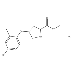 Methyl (2S,4S)-4-(4-chloro-2-methylphenoxy)-2-pyrrolidinecarboxylate hydrochloride Structure