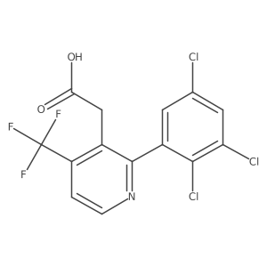 2-(2,3,5-Trichlorophenyl)-4-(trifluoromethyl)pyridine-3-acetic acid Structure