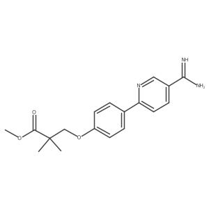 Methyl 3-(4-(5-carbamimidoylpyridin-2-yl)phenoxy)-2,2-dimethylpropanoate Structure