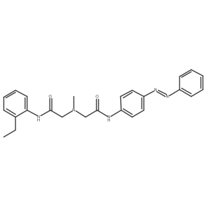 2-{[2-(2-Ethylanilino)-2-oxoethyl](methyl)amino}-N-[4-(phenyldiazenyl)phenyl]acetamide Structure