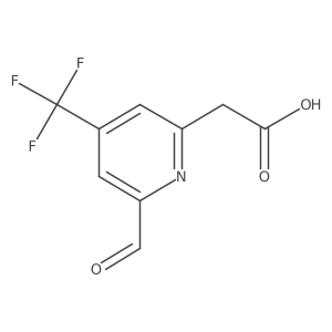 [6-Formyl-4-(trifluoromethyl)pyridin-2-YL]acetic acid Structure