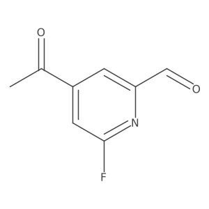 4-Acetyl-6-fluoropyridine-2-carbaldehyde结构式