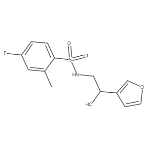 4-fluoro-N-(2-(furan-3-yl)-2-hydroxyethyl)-2-methylbenzenesulfonamide Structure
