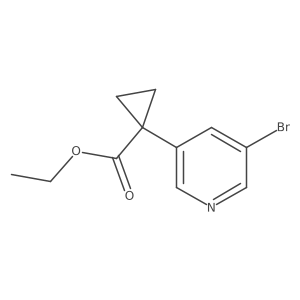 Ethyl 1-(5-bromopyridin-3-YL)cyclopropanecarboxylate结构式