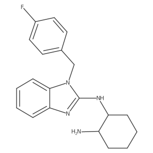 N1-(1-(4-fluorobenzyl)-1H-benzo[d]imidazol-2-yl)cyclohexane-1,2-diamine结构式