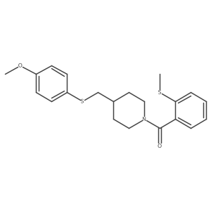 (4-(((4-Methoxyphenyl)thio)methyl)piperidin-1-yl)(2-(methylthio)phenyl)methanone Structure
