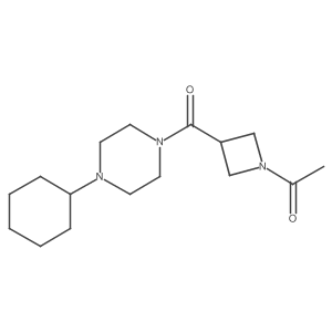 1-(3-(4-Cyclohexylpiperazine-1-carbonyl)azetidin-1-yl)ethanone结构式