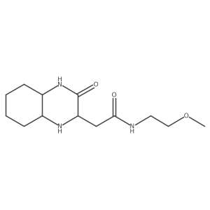 N-(2-methoxyethyl)-2-(3-oxodecahydroquinoxalin-2-yl)acetamide结构式