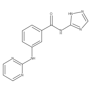 3-(pyrimidin-2-ylamino)-N-(1H-1,2,4-triazol-3-yl)benzamide Structure