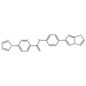 N-(4-(imidazo[2,1-b]thiazol-6-yl)phenyl)-6-(1H-1,2,4-triazol-1-yl)pyridazine-3-carboxamide Structure