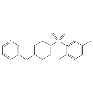 2-((1-((2,5-Dimethylphenyl)sulfonyl)piperidin-4-yl)oxy)pyrazine结构式