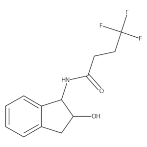 4,4,4-trifluoro-N-(2-hydroxy-2,3-dihydro-1H-inden-1-yl)butanamide结构式