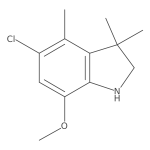 5-chloro-7-methoxy-3,3,4-trimethyl-2,3-dihydro-1H-indole结构式