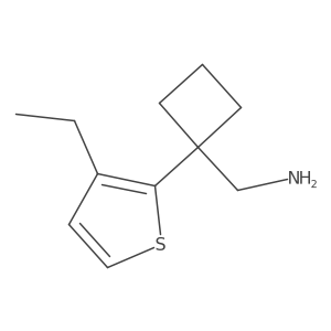 [1-(3-Ethylthiophen-2-yl)cyclobutyl]methanamine Structure