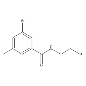 3-Bromo-N-(2-hydroxyethyl)-5-methylbenzamide结构式