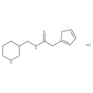 N-(Piperidin-3-ylmethyl)-2-(thiophen-2-yl)acetamide hydrochloride Structure