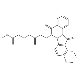 methyl N-[3-(9,10-dimethoxy-5,11-dioxo-6a,11-dihydroisoindolo[2,1-a]quinazolin-6(5H)-yl)propanoyl]-beta-alaninate Structure