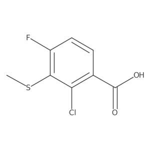 2-Chloro-4-fluoro-3-(methylthio)benzoic acid Structure