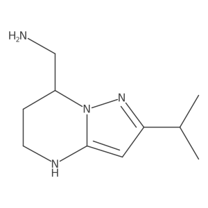 [2-(propan-2-yl)-4H,5H,6H,7H-pyrazolo[1,5-a]pyrimidin-7-yl]methanamine结构式