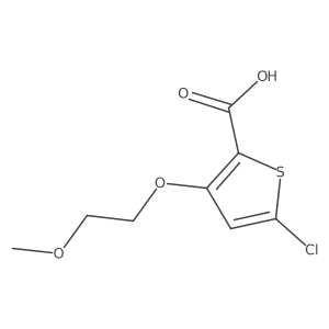 5-Chloro-3-(2-methoxyethoxy)thiophene-2-carboxylic acid结构式
