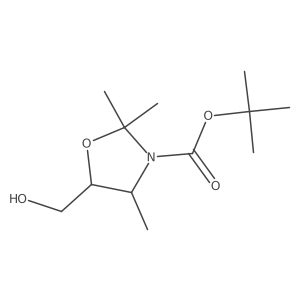 (4S,5S)-tert-Butyl 5-(hydroxymethyl)-2,2,4-trimethyloxazolidine-3-carboxylate Structure