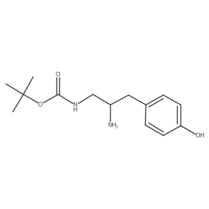 tert-butyl N-[2-amino-3-(4-hydroxyphenyl)propyl]carbamate Structure