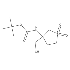 tert-Butyl (3-(hydroxymethyl)-1,1-dioxidotetrahydrothiophen-3-yl)carbamate结构式