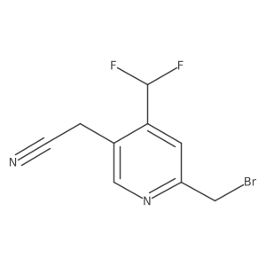 2-(Bromomethyl)-4-(difluoromethyl)pyridine-5-acetonitrile Structure