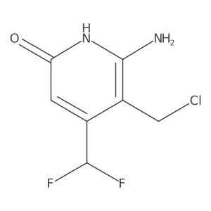 6-Amino-5-(chloromethyl)-4-(difluoromethyl)pyridin-2-ol结构式