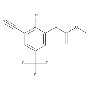 Methyl 2-bromo-3-cyano-5-(trifluoromethyl)phenylacetate Structure