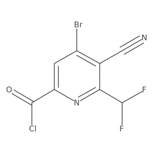 4-Bromo-5-cyano-6-(difluoromethyl)picolinoyl chloride Structure