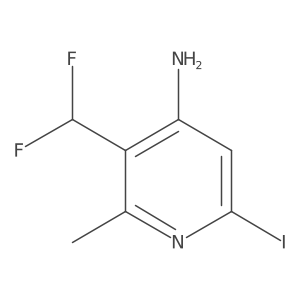 3-(Difluoromethyl)-6-iodo-2-methylpyridin-4-amine结构式
