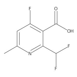 2-(Difluoromethyl)-4-fluoro-6-methylpyridine-3-carboxylic acid结构式